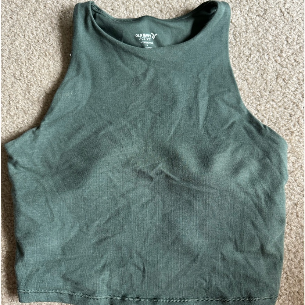 Old Navy Active Green High-Neck Workout Tank